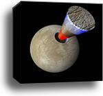 A schematic showing the layers of Europa by Ron Miller/Stocktrek Images, Canvas Print