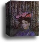 Portrait of N. Zabela-Vrubel on the Edge of a Birch Grove by Mikhail Vrubel, Canvas Print