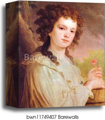 Portrait of O. K. Filippova by Vladimir Borovikovsky, Canvas Print