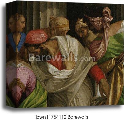 Christ Healing a Woman with an Issue of Blood. Detail by Paolo Veronese, Canvas Print