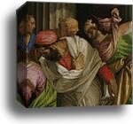 Christ Healing a Woman with an Issue of Blood. Detail by Paolo Veronese, Canvas Print