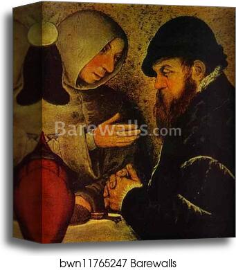 The Peasant Wedding. Detail by Pieter Bruegel The Elder, Canvas Print The Peasant Wedding. Detail by Pieter Bruegel The Elder, Canvas Print