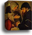 The Peasant Wedding. Detail by Pieter Bruegel The Elder, Canvas Print