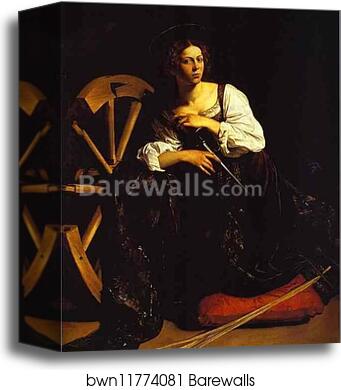 St. Catherine of Alexandria by Caravaggio, Canvas Print