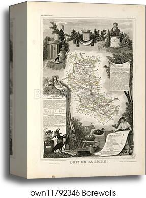 Dépt. de la Loire (région de l'est) by Victor Jules Levasseur, Canvas Print