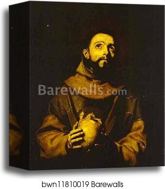 St. Francis by Jusepe De Ribera, Canvas Print