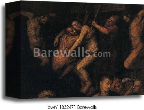 Descent from the Cross and Lamentation. Detail by Agnolo Bronzino, Canvas Print Descent from the Cross and Lamentation. Detail by Agnolo Bronzino, Canvas Print