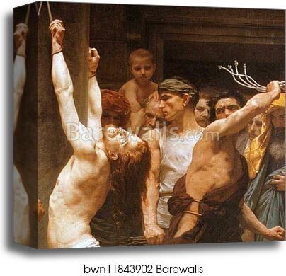 The Flagellation of Christ. Detail by William-Adolphe Bouguereau, Canvas Print