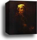 Self-Portrait at the Easel by Rembrandt Harmenszoon Van Rijn, Canvas Print