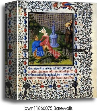 The Belles Heures of Jean de France, Duke de Berry. Story of a Saint by Limbourg Brothers, Canvas Print The Belles Heures of Jean de France, Duke de Berry. Story of a Saint by Limbourg Brothers, Canvas Print