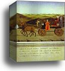 Allegorical Triumph of Federico da Mantefeltro. Reverse of Portraits of Batista Sforza by Piero Della Francesca, Canvas Print