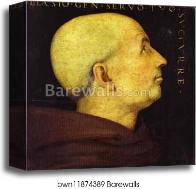 Portrait of Don Biagio Milanesi by Pietro Perugino, Canvas Print Portrait of Don Biagio Milanesi by Pietro Perugino, Canvas Print