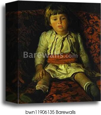 Portrait of Nikolay Gay, the Artist's Grandson by Nikolay Gay, Canvas Print