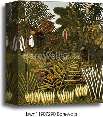 Exotic Landscape./ Paysage exotique by Henri Rousseau, Canvas Print