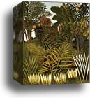 Exotic Landscape./ Paysage exotique by Henri Rousseau, Canvas Print