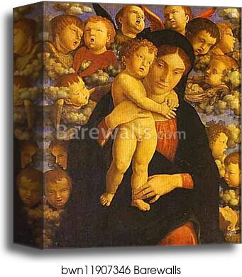 Madonna with Child and Angels by Andrea Mantegna, Canvas Print