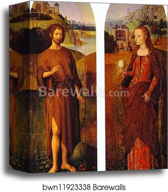 St. John the Baptist and St. Mary Magdalen by Hans Memling, Canvas Print