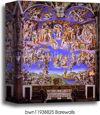 The Last Judgment by Michelangelo, Canvas Print