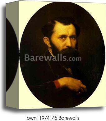 Self-Portrait by Vasily Perov, Canvas Print