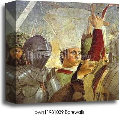 Legend of the True Cross: Battle Between Heraclius and Chosroes. Detail by Piero Della Francesca, Canvas Print
