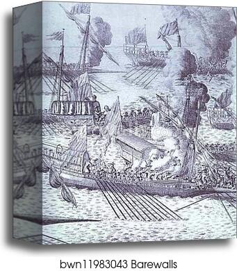 Battle of Gangut, June 27, 1714. Detail by Alexey Zubov, Canvas Print Battle of Gangut, June 27, 1714. Detail by Alexey Zubov, Canvas Print