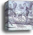 Battle of Gangut, June 27, 1714. Detail by Alexey Zubov, Canvas Print