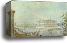View of the Mikhailovsky Castle in St. Petersburg by Fedor Alekseev, Canvas Print