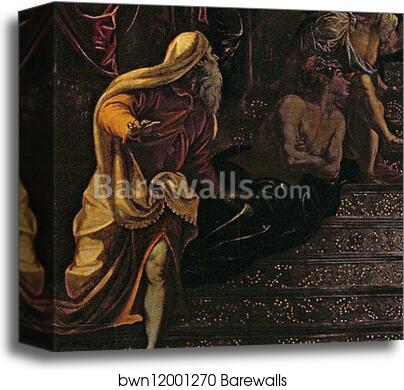Presentation of the Virgin in the Temple. Detail by Jacopo Robusti, Called Tintoretto, Canvas Print