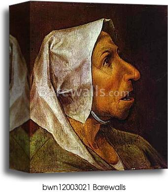 Head of the Old Peasant Woman by Pieter Bruegel The Elder, Canvas Print Head of the Old Peasant Woman by Pieter Bruegel The Elder, Canvas Print