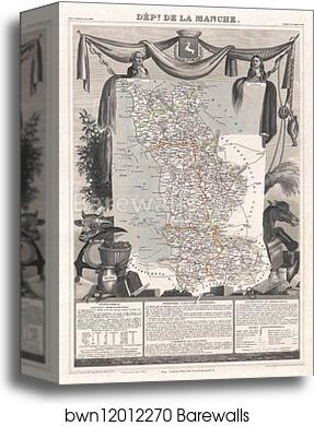 Dept. de la Manche by Victor Jules Levasseur, Canvas Print