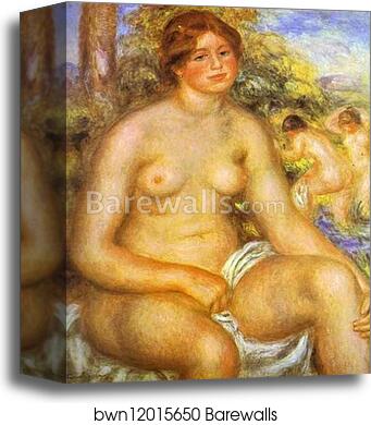 Seated Bather by Pierre-Auguste Renoir, Canvas Print
