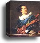 Fantastic Figure. Portrait of the Abbe de Saint-Non by Jean-Honoré Fragonard, Canvas Print