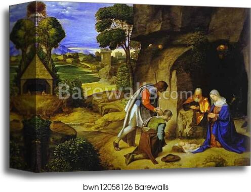 Adoration of the Shepherds by Giorgione, Canvas Print