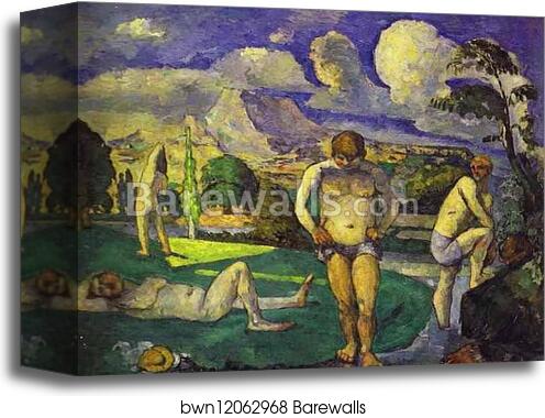 The Bathers Resting by Paul Cézanne, Canvas Print