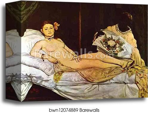 Olympia by Edouard Manet, Canvas Print