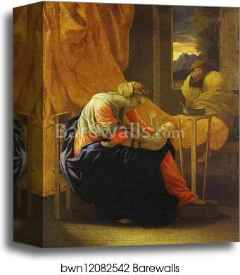 The Holy Family by Nicolas Poussin, Canvas Print