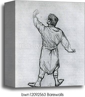 Man in a Shirt, From Behind by Henri De Toulouse-Lautrec, Canvas Print