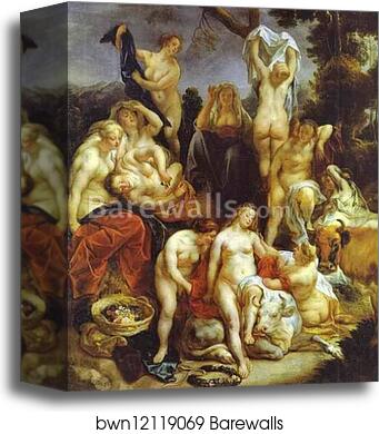 The Rape of Europa. Detail by Jacob Jordaens, Canvas Print The Rape of Europa. Detail by Jacob Jordaens, Canvas Print