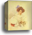 Portrait of Catherine Bakunina by Alexander Brulloff, Canvas Print