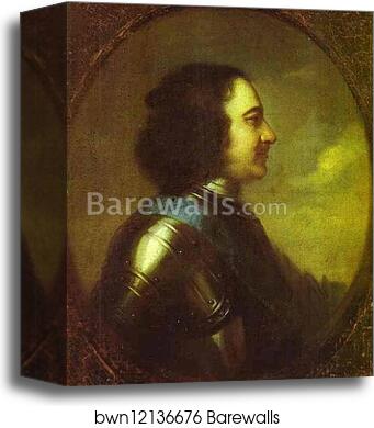 Portrait of Peter the Great by Johann Gottfried Tannauer, Canvas Print