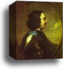 Portrait of Peter the Great by Johann Gottfried Tannauer, Canvas Print
