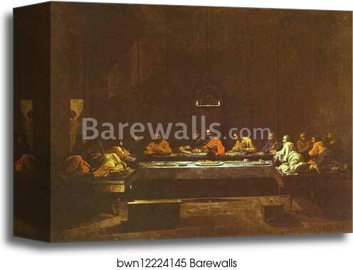 The Last Supper by Nicolas Poussin, Canvas Print