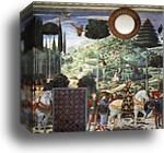 Procession of the Magus Melchior. Detail by Benozzo Gozzoli, Canvas Print