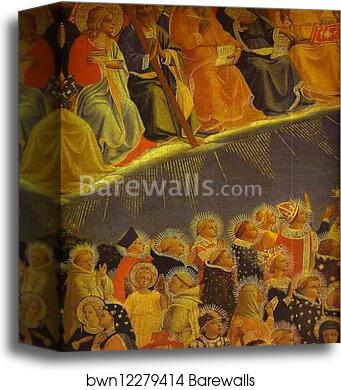The Last Judgement. Detail: The Blessed by Fra Angelico, Canvas Print