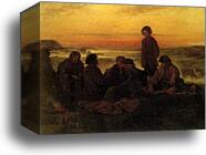 Peasant Boys Watching Horses at Night by Vladimir Makovsky, Canvas Print