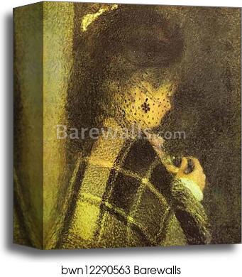 Young Woman with a Veil by Pierre-Auguste Renoir, Canvas Print