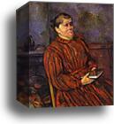 Portrait of a Woman (in a Striped Dress) by Paul Cézanne, Canvas Print
