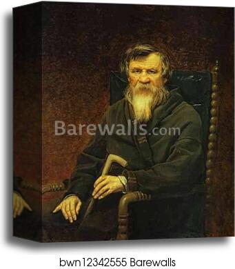Portrait of the Historian Mikhail Pogodin by Vasily Perov, Canvas Print Portrait of the Historian Mikhail Pogodin by Vasily Perov, Canvas Print