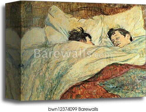 In Bed by Henri De Toulouse-Lautrec, Canvas Print