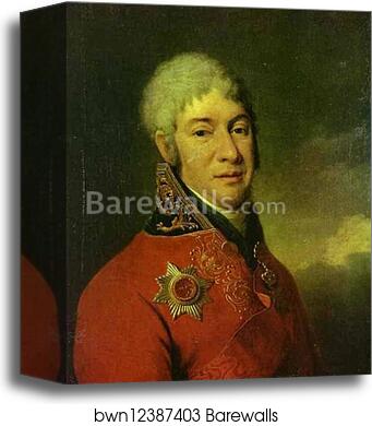 Portrait of I. V. Lopukhin by Dmitry Levitzky, Canvas Print